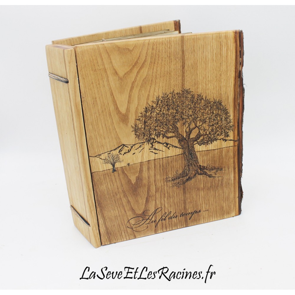 album photo bois personnalise arbre