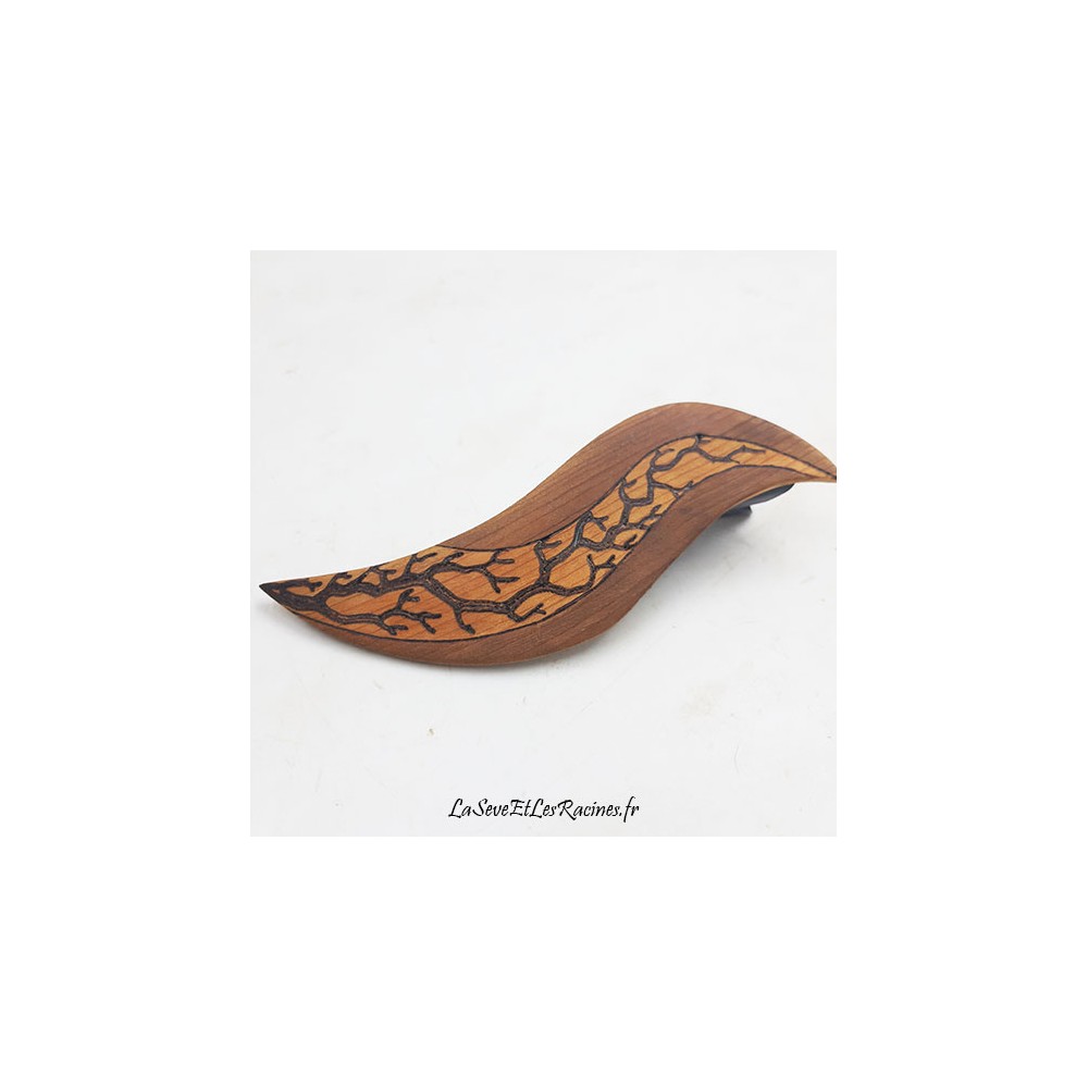 Barrette pince cheveux branche arbre pince canard bois artisanale