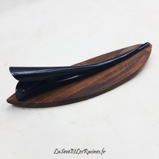 Barrette pince cheveux branche arbre feuilles pince canard bois artisanale