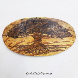 Barrette pince a cheveux ovale 10cm en bois, fabrication artisanale, bio ecologique