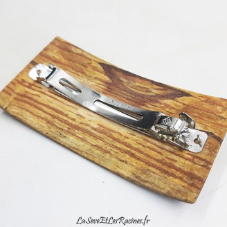 Barrette pince a cheveux en bois fabrication artisanale, nature champêtre, biologique écologique