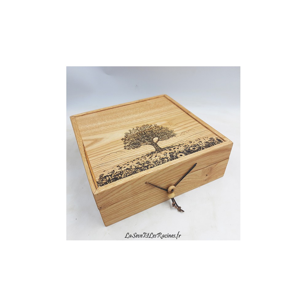 Boite huiles essentielles 64 bouteilles artisanale fait main en bois personnalisé