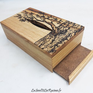 Boite à mouchoirs en bois...