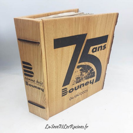 classeur personnalisable en bois artisanal bio