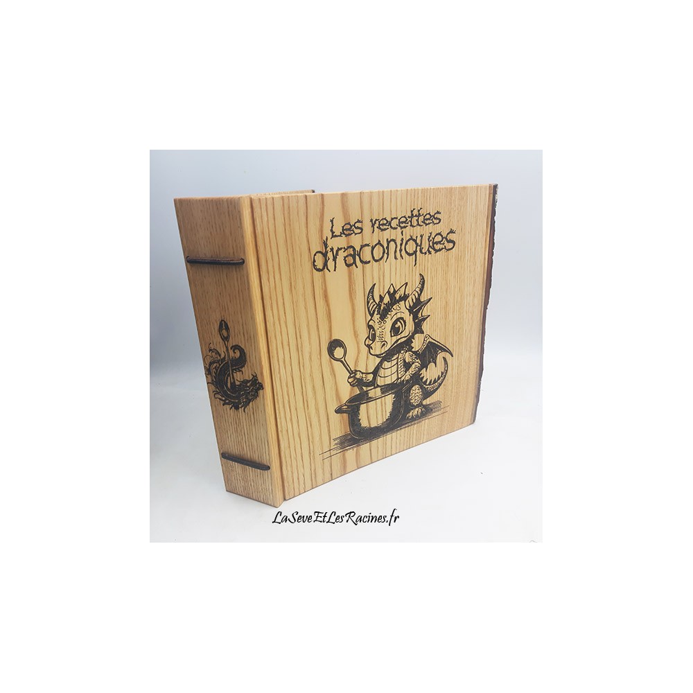 classeur personnalisable en bois artisanal bio avec logo entreprises catalogue recettes
