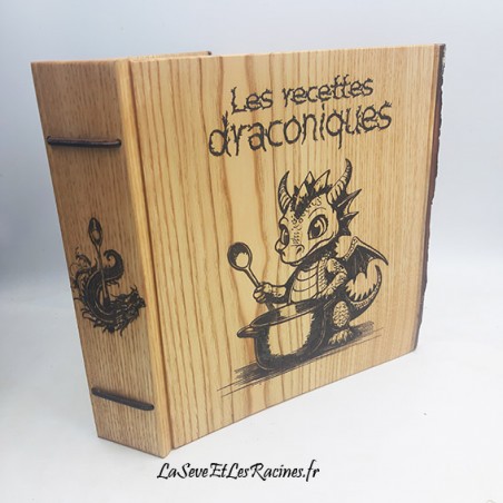 classeur personnalisable en bois artisanal bio avec logo entreprises catalogue recettes