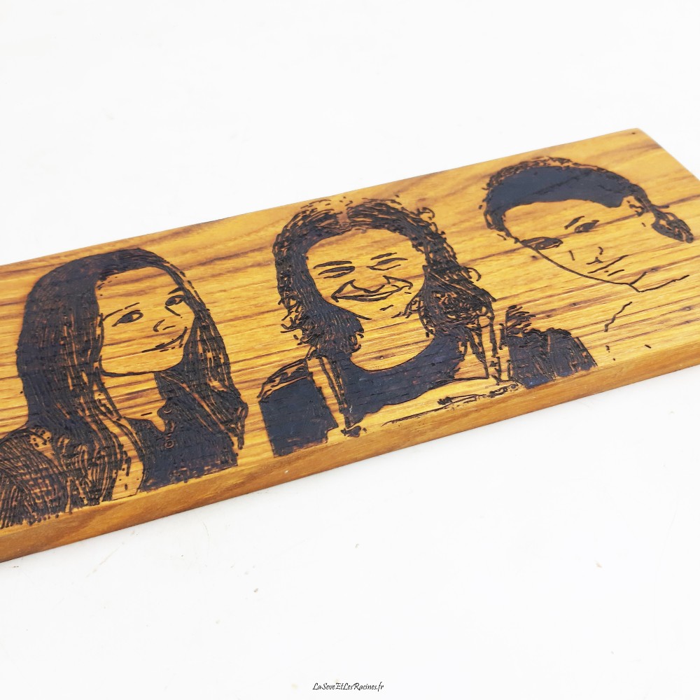Photo gravée sur bois artisanal souvenir bio