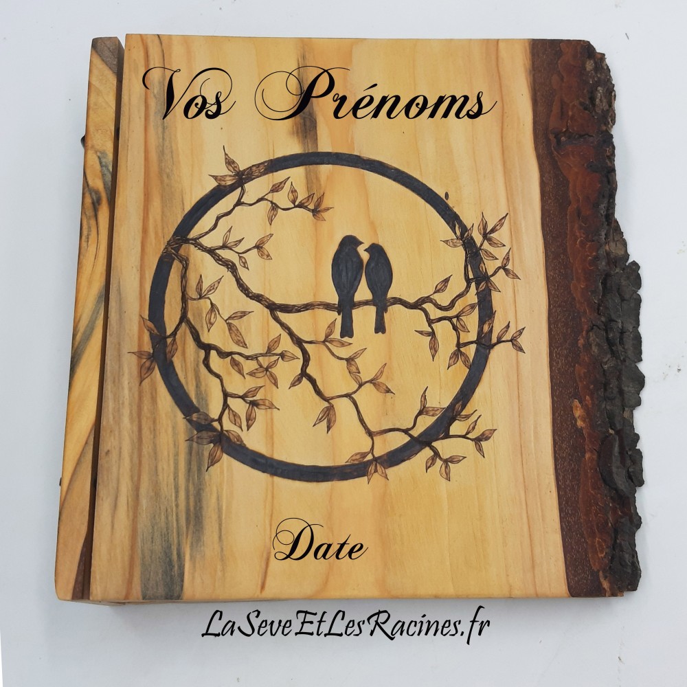 livre d or personnalisé branche oiseaux