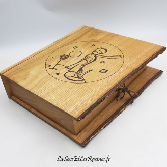 Boîte a souvenirs en bois en forme de livre personnalisée fabrication artisanale