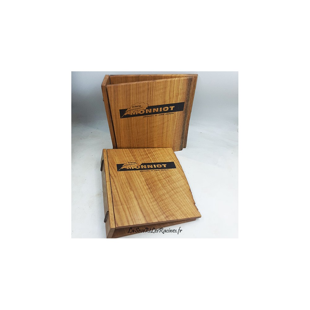classeur personnalisable en bois artisanal bio avec logo entreprises catalogue