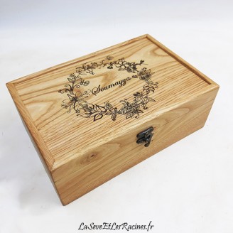 boîte à thé en bois personnalisée