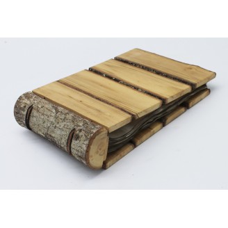 Livre d'or ou carnet en branche de bois personnalisable
