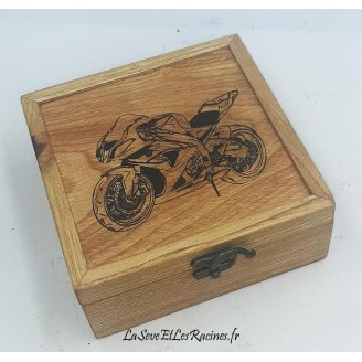 cadeau fan de moto boîte personnalisée artisanale