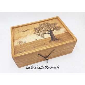 boîte à bijoux en bois personnalisée