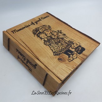 album photo en bois personnalisé artisanal