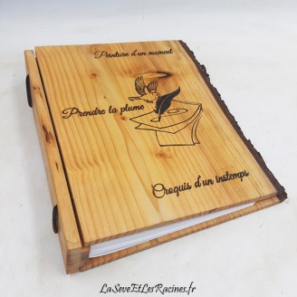 portfolio personnalisé en bois