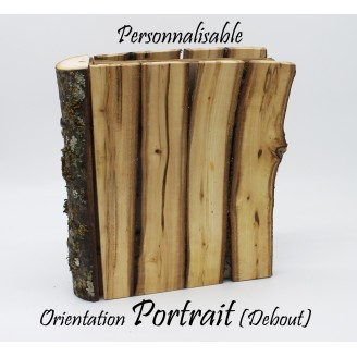 Livre d'or en bois personnalisable fabrication artisanale en branches
