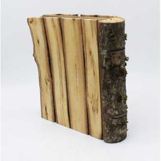 Livre d'or en bois personnalisable fabrication artisanale en branches
