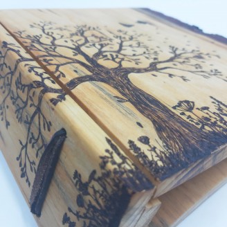 Livre d'or arbre personnalisable en bois fabrication artisanale