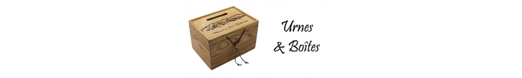 Boîtes et urnes de mariage en bois