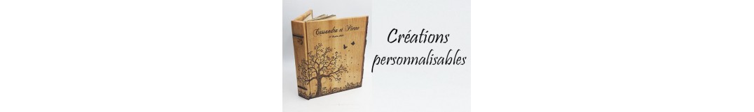 Livres et boites en bois personnalisables