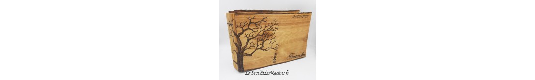 Albums photos en bois formats A3 personnalisables