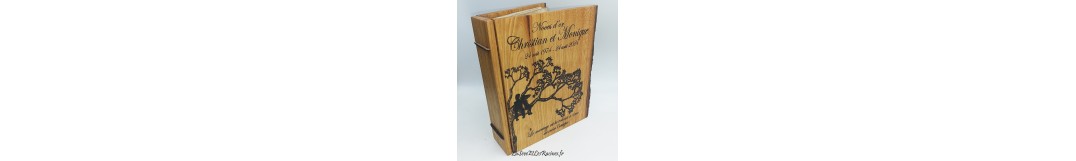 Livres d'or et carnets en bois formats A3 personnalisables