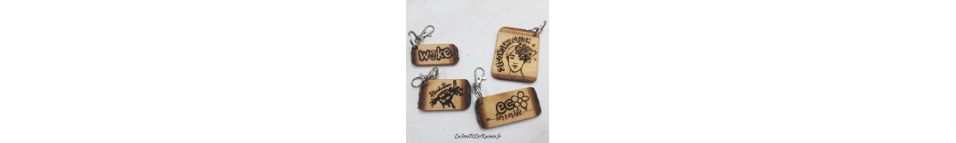 Porte-clés en bois personnalisables - fabrication artisanale