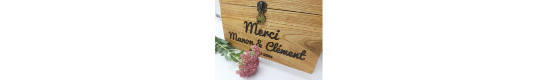 Cadeaux de mariage en bois personnalisés | La Sève et les Racines