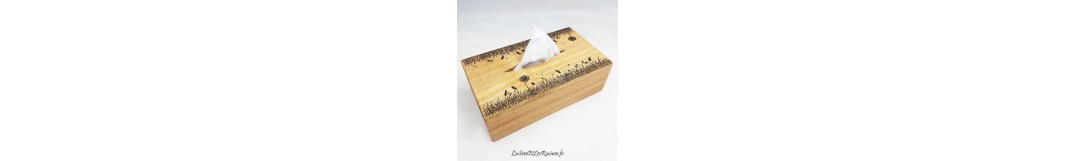Boîte à mouchoirs en bois personnalisée | La Sève et les Racines