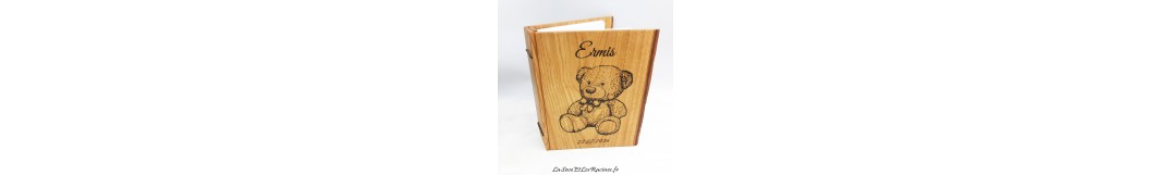 Album bébé en bois personnalisé | Naissance & souvenirs