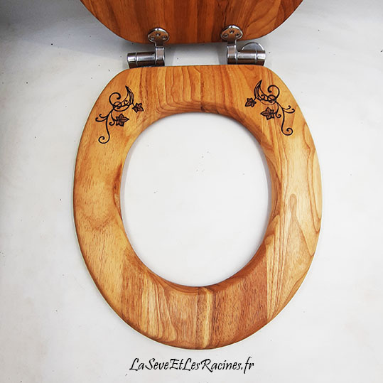 Abattant toilettes bois artisanal personnalisé