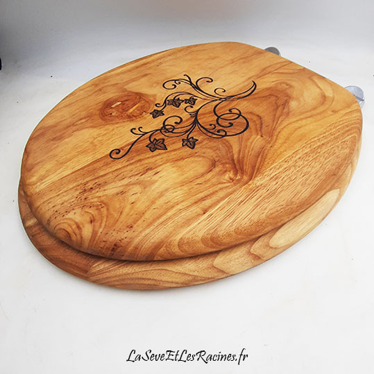 Abattant wc toilettes bois massif personnalisé artisanal