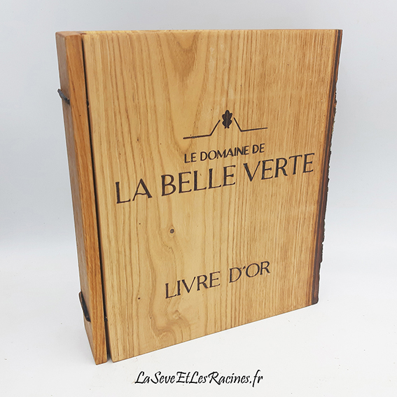 livre dor restaurant gite hotel cuir bois personnalise logo