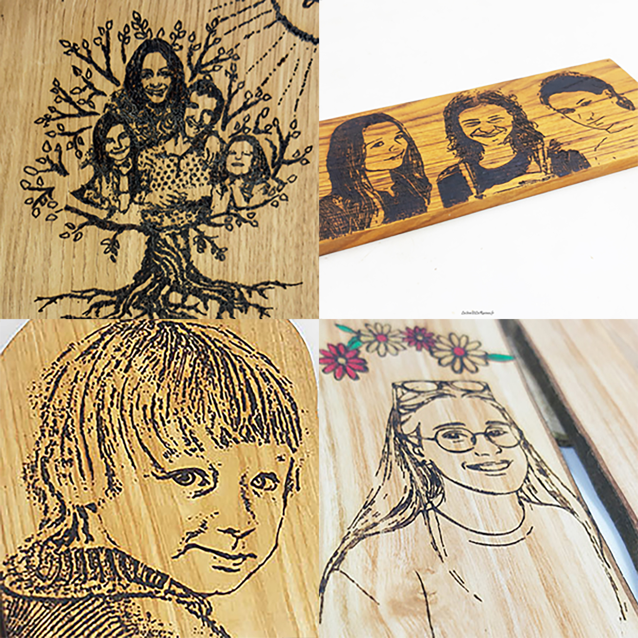 gravure de photos sur bois