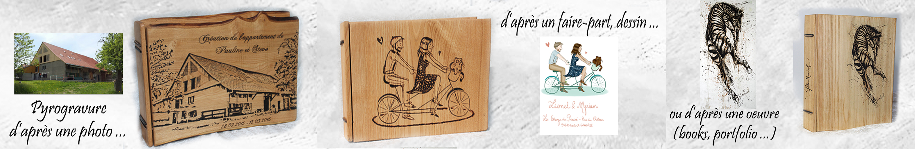 gravure photo logo dessin sur bois